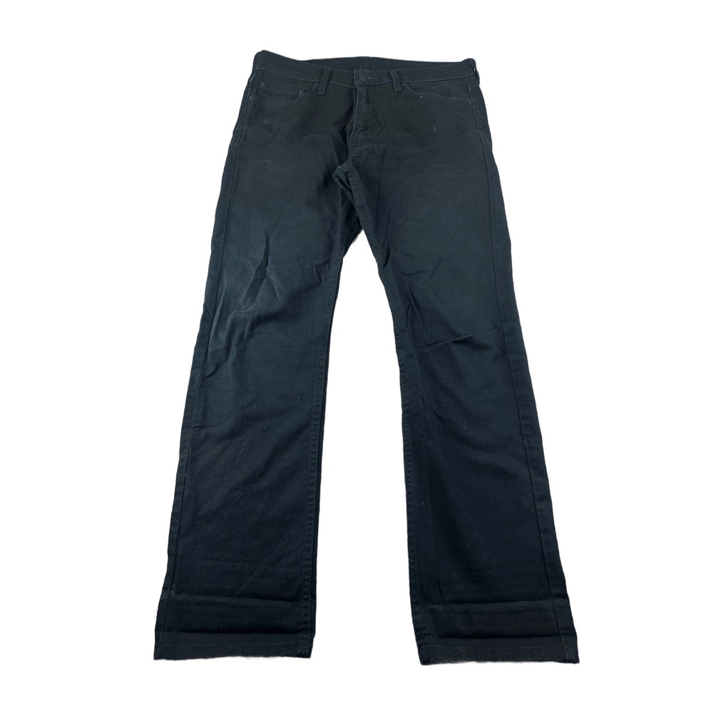 Levis 513 Slim Straight Jeans‎ Men W32 L32 Black Stretch Cotton Zip Fly Normcore